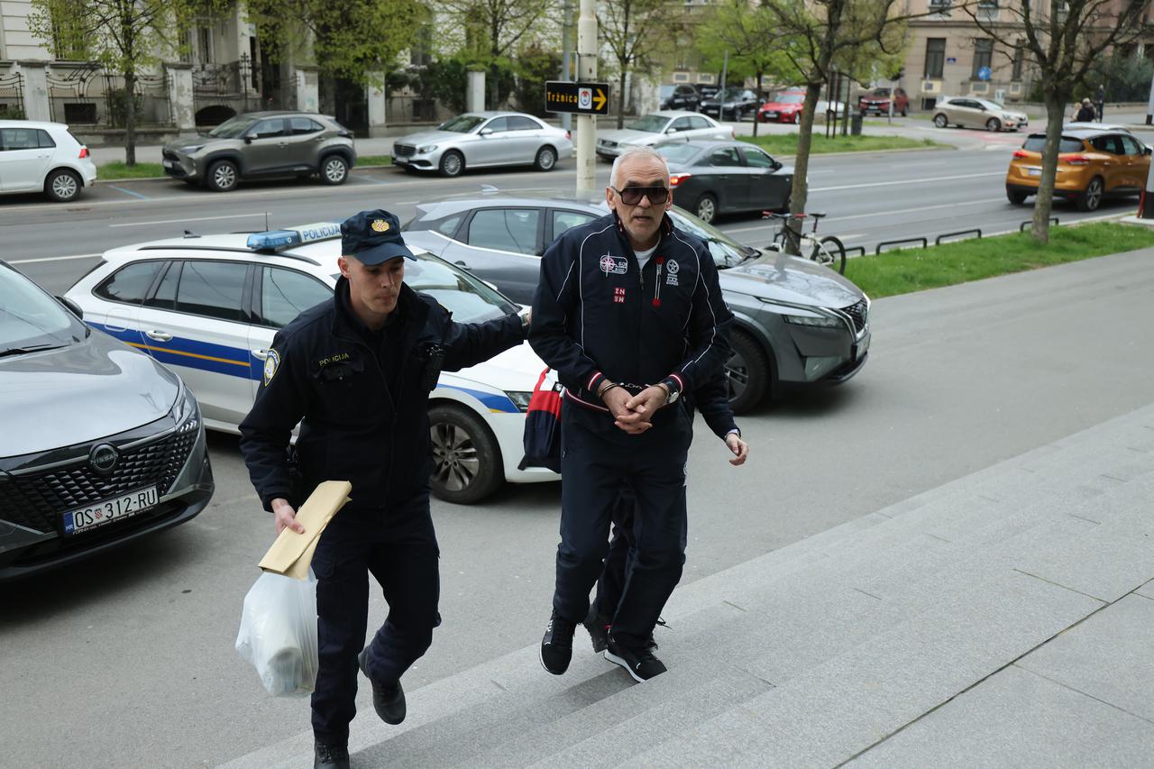 Osijek: Uhićeni sudac Mirko Živić dovezen je na Županijski sud kod istražnog suca
