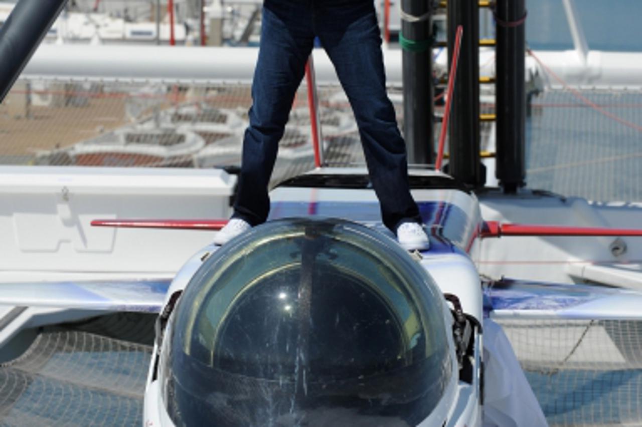 'Sir Richard Branson and explorer Chris Welsh attend a press conference to announce plans to take a solo piloted submarine to the deepest points in each of the wolrd\'s five oceans. The five dives wil