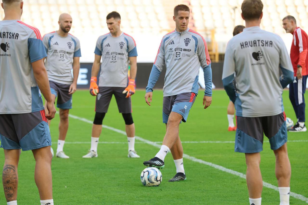 Split: Trening hrvatske nogometne reprezentacije uoči sutrašnje utakmice protiv Španjolske