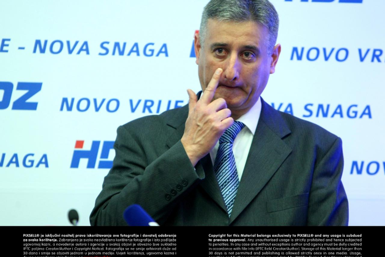 '28.04.2013., Zagreb - Konferencija za medije HDZ-a  povodom Praznika rada i najavljenih sindikalnih prosvjeda.  Photo: Petar Glebov/PIXSELL'