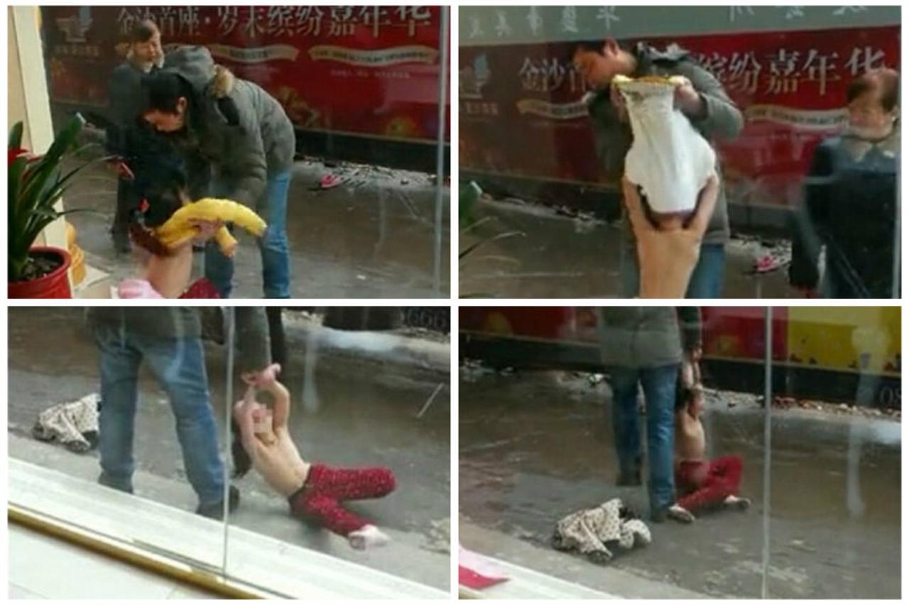 Otac zlostavljaoi kćer na cesti