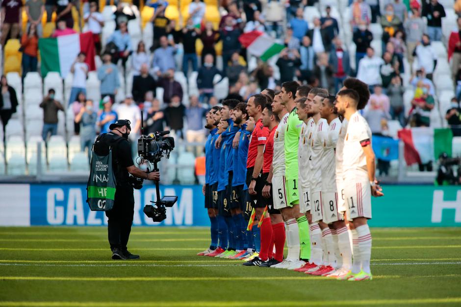 football UEFA Nations League match - Third-place play-off between Italy and Belgium