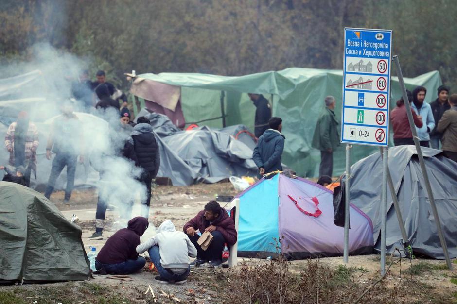 Migranti na graničnom prijelazu Maljevac