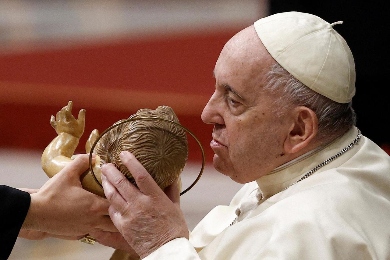 Pope Francis celebrates Christmas Eve mass at the Vatican