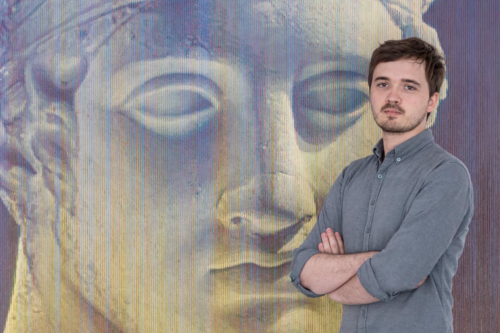 Ivan Prerad uz svoje radove