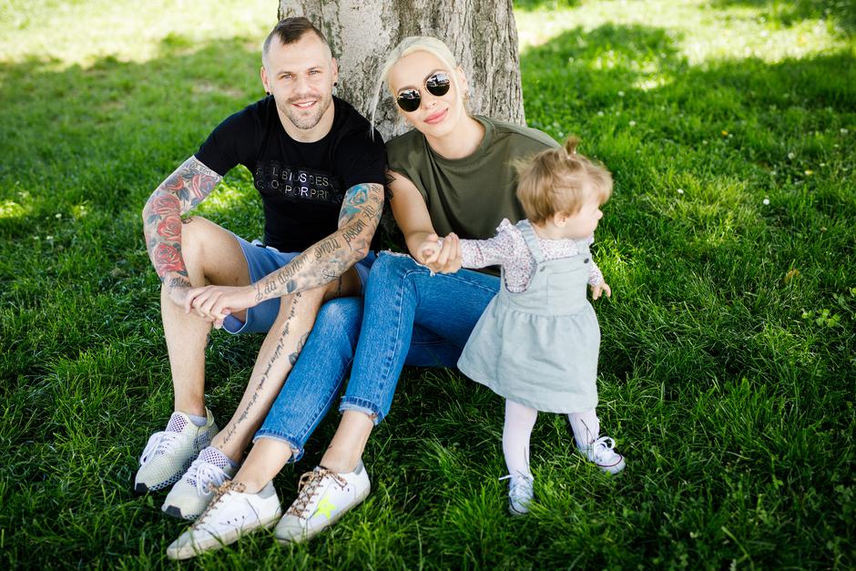 Stobreč: Nogometaš Drago Gabrić s obitelji