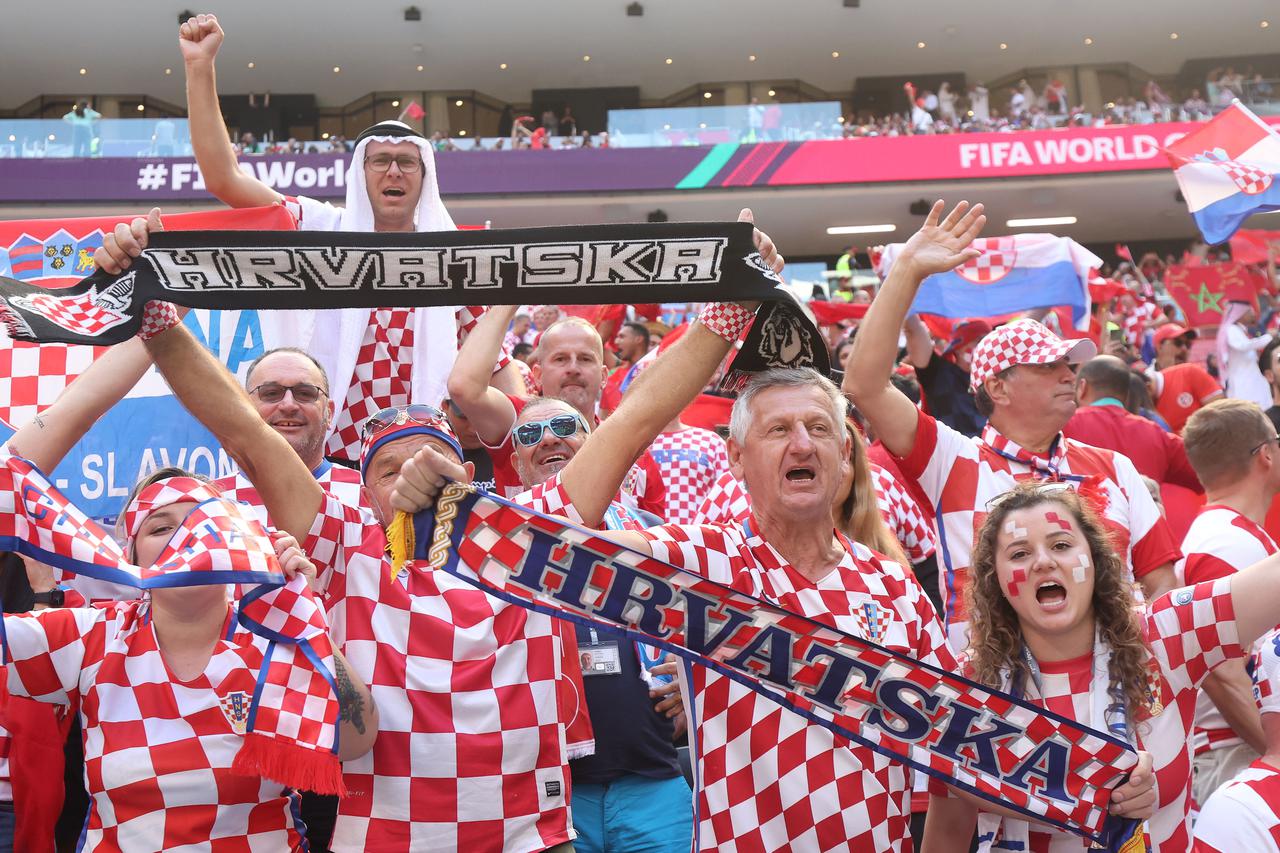 KATAR 2022 - Atmosfera na stadionu tijekom susreta Maroka i Hrvatske