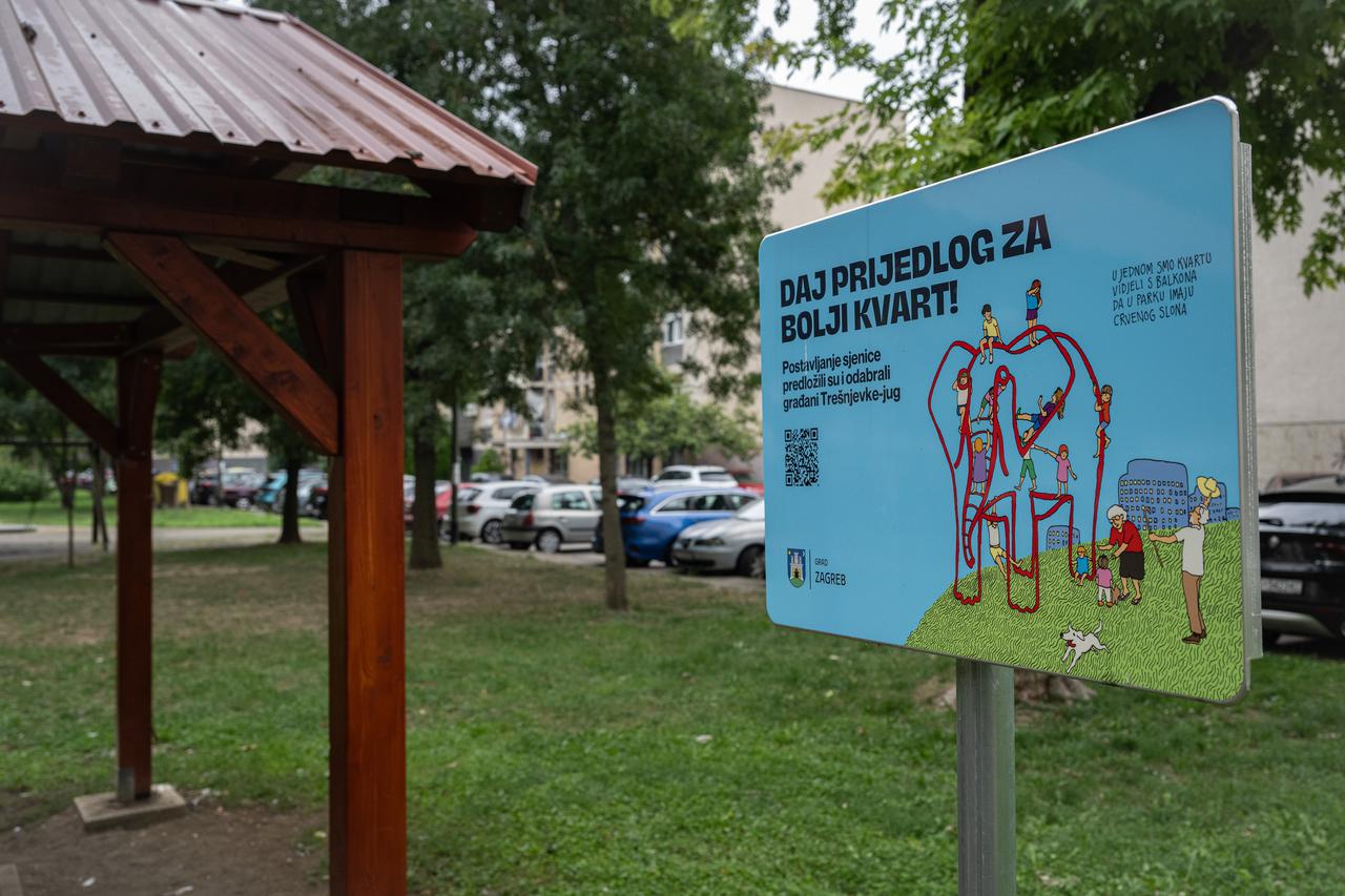 Zagreb: Sjenica za susjede u Albaharijevoj ulici 