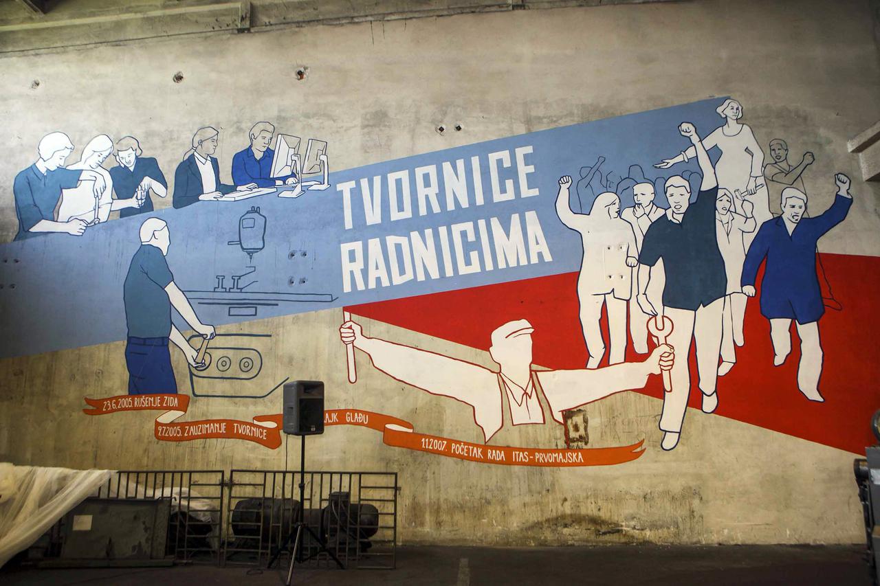 Ivanec: U tvornici Itas-Prvomajska otvoren mural Tvornice radnicima