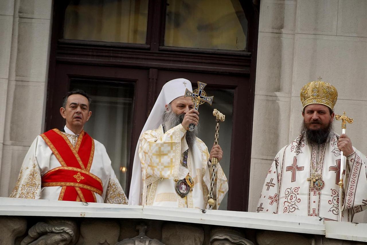 The liturgy at which the solemn act of enthronement of His Holiness Porfirije in the holiest throne of the Archbishop of Pec, Metropolitan of Belgrade and Karlovac and Patriarch of Serbia was performed was served in the Cathedral.Liturgija na kojoj je i