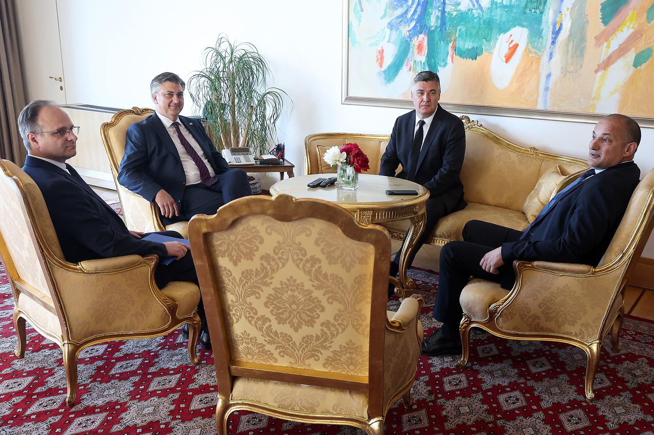 Zoran Milanović primio Andreja Plenkovića u svojemu uredu