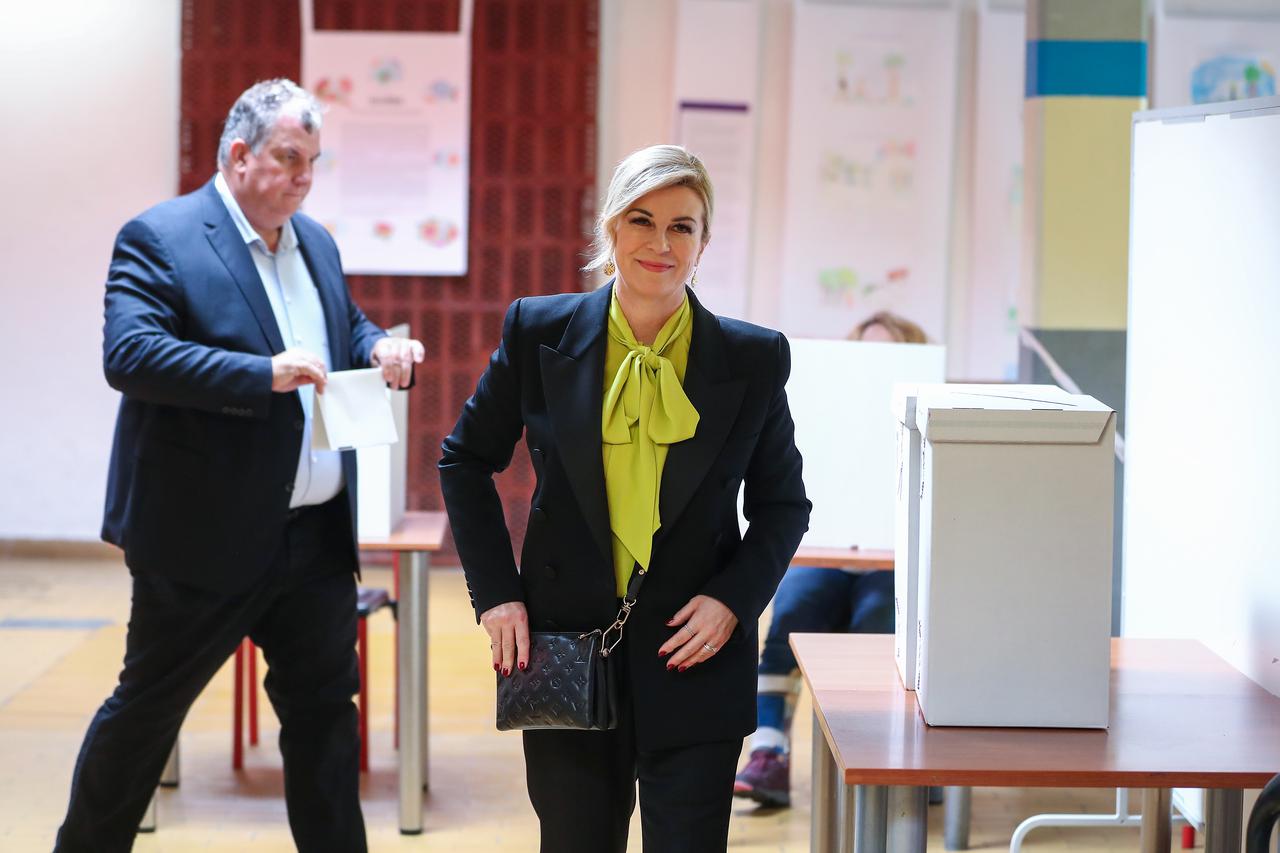Zagreb: Kolinda Grabar-Kitarović glasovala na izborima za Europski parlament