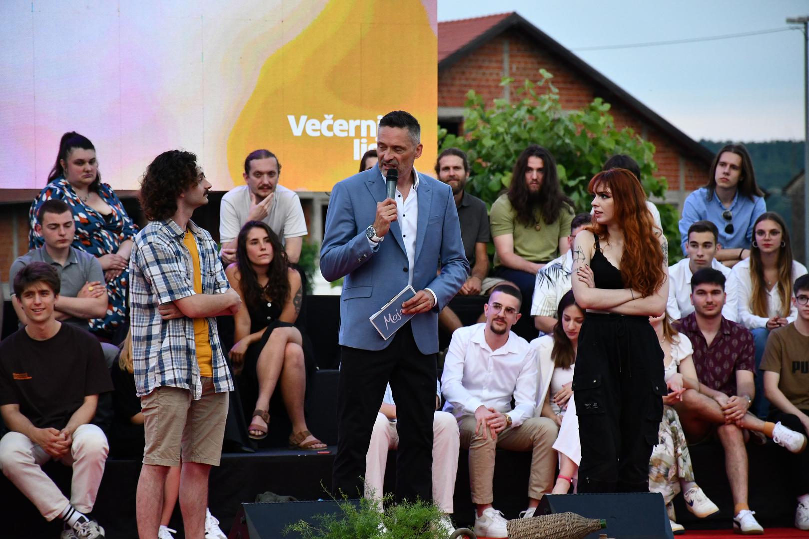 Kandidati i drugoplasirani iz Grada Zagreba Hana Kocijan i Roko Raguž s voditeljem Ognjenom Golubićem