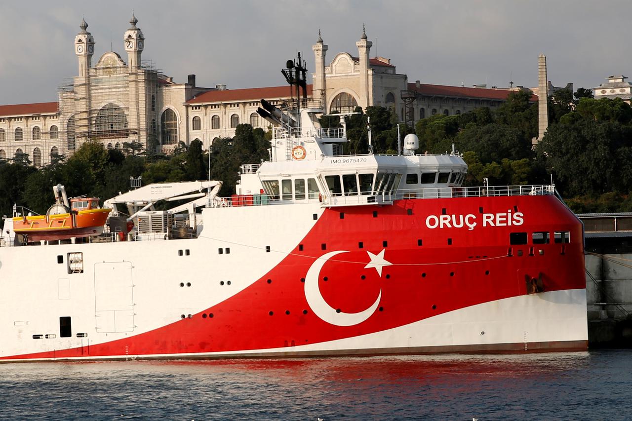 FILE PHOTO: Turkish seismic research vessel Oruc Reis is seen in Istanbul