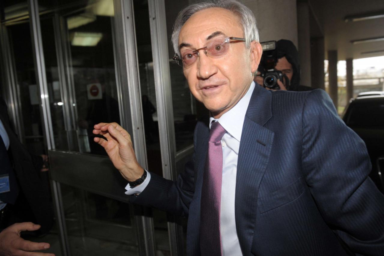 'Serbia's tycoon Miroslav Miskovic arrives at the Interior Ministry in Belgrade on December 3, 2012. One of Serbia's richest men, Miroslav Miskovic who runs the Delta Holding company, was questioned