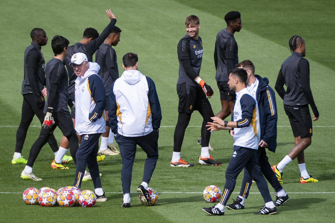 UEFA Champions League football match - Real Madrid vs Manchester City: Real Madrid training and press conference