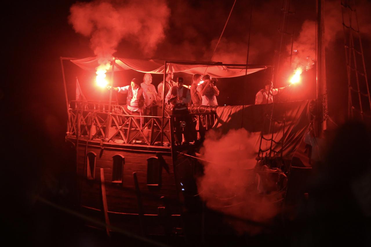 Rekonstrukcija gusarske bitke iz 13. stoljeća u Omišu