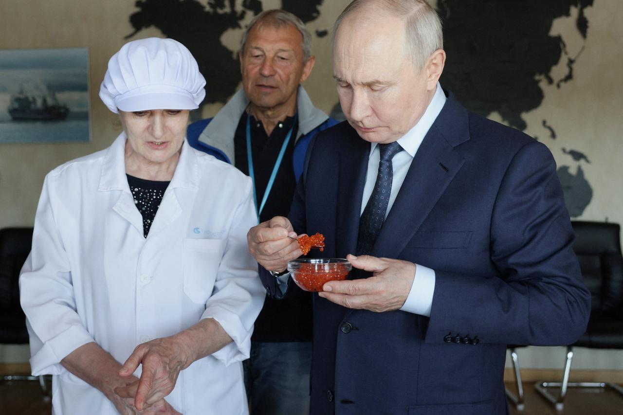 Russian President Vladimir Putin visits Iturup, an island in the disputed Kuril Islands chain