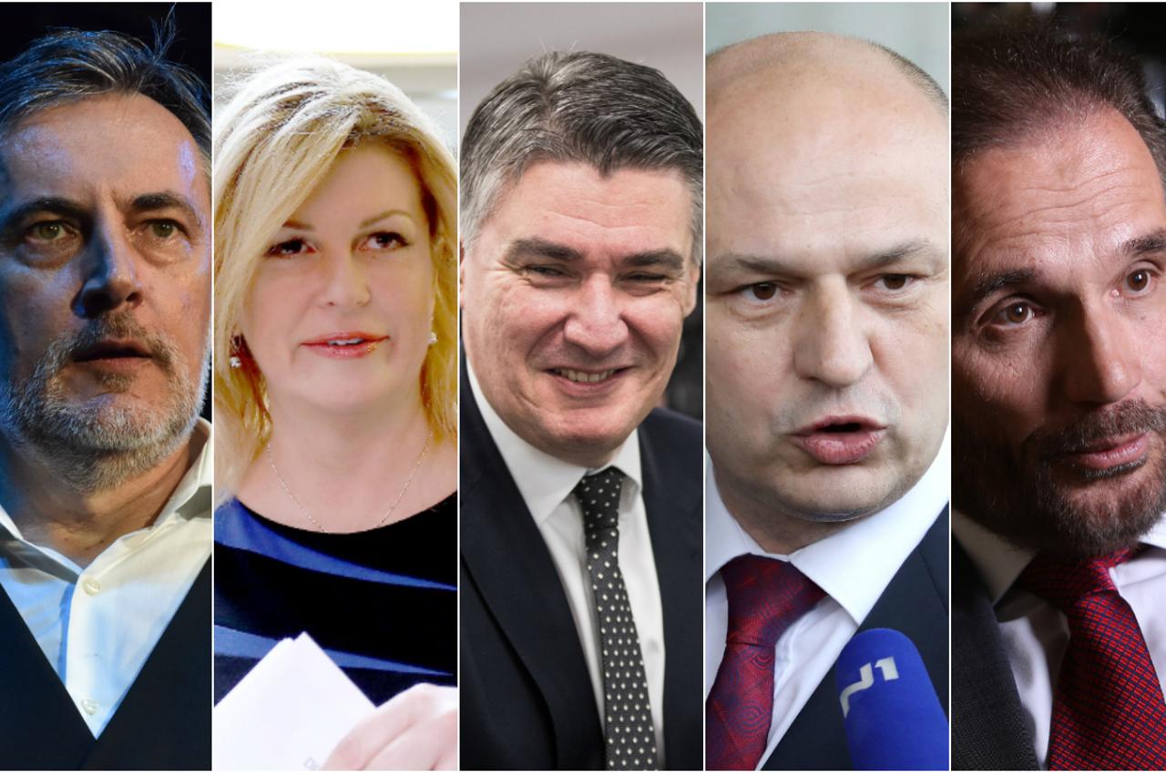 Miroslav Škoro, Kolinda Grabar-Kitarović, Zoran Milanović, Mislav Kolakušić i Anto Nobilo