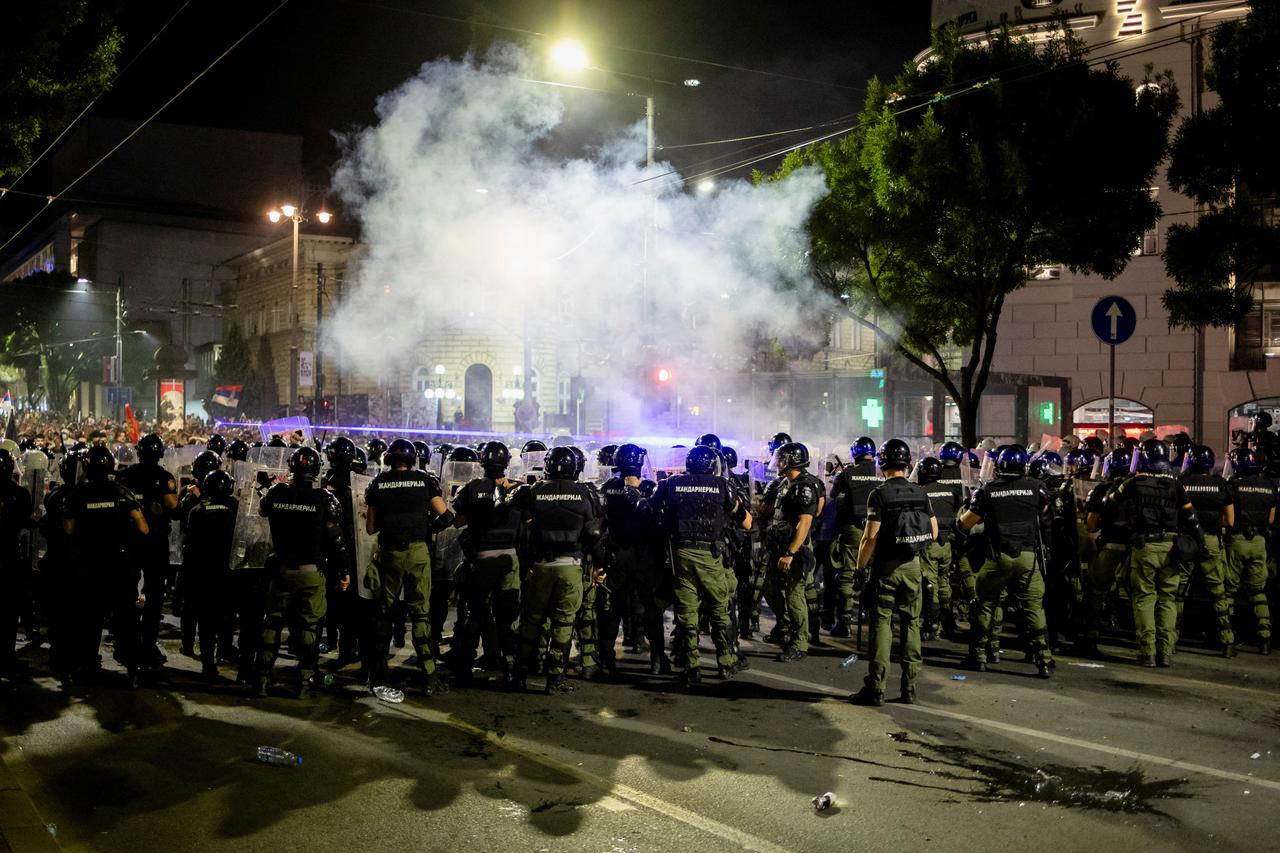 Anti-government protest in Belgrade