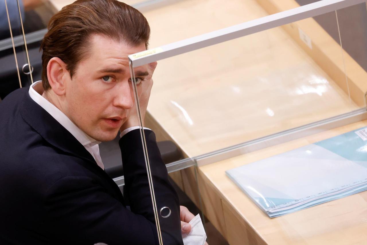 Former Chancellor Kurz attends a session of the Austrian parliament in Vienna
