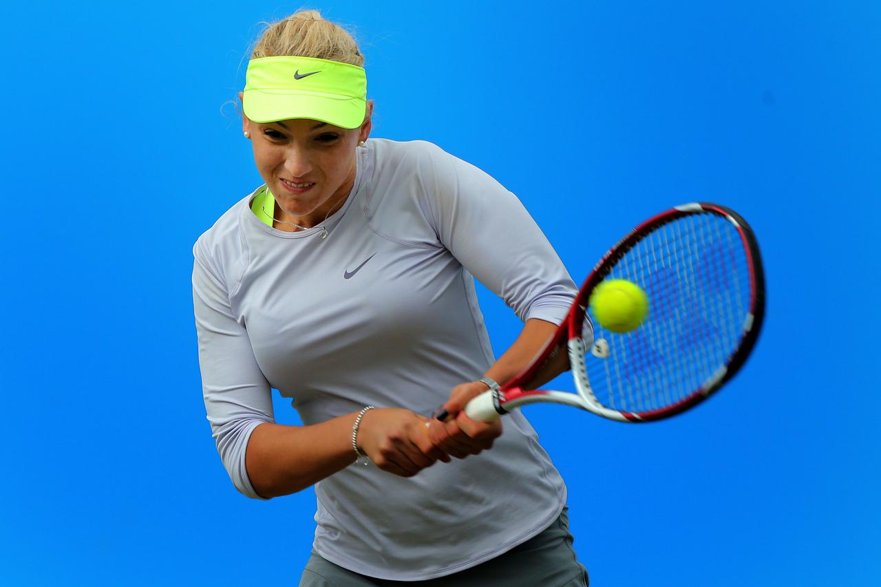 Tennis - AEGON Classic 2013 - Day Six - Edgbaston Priory ClubCroatia's Donna Vekic during her quarter final match against Romania's Sorana Cirstea, at the AEGON Classic at Edgbaston Priory, Birmingham.Nick Potts Photo: Press Association/PIXSELL