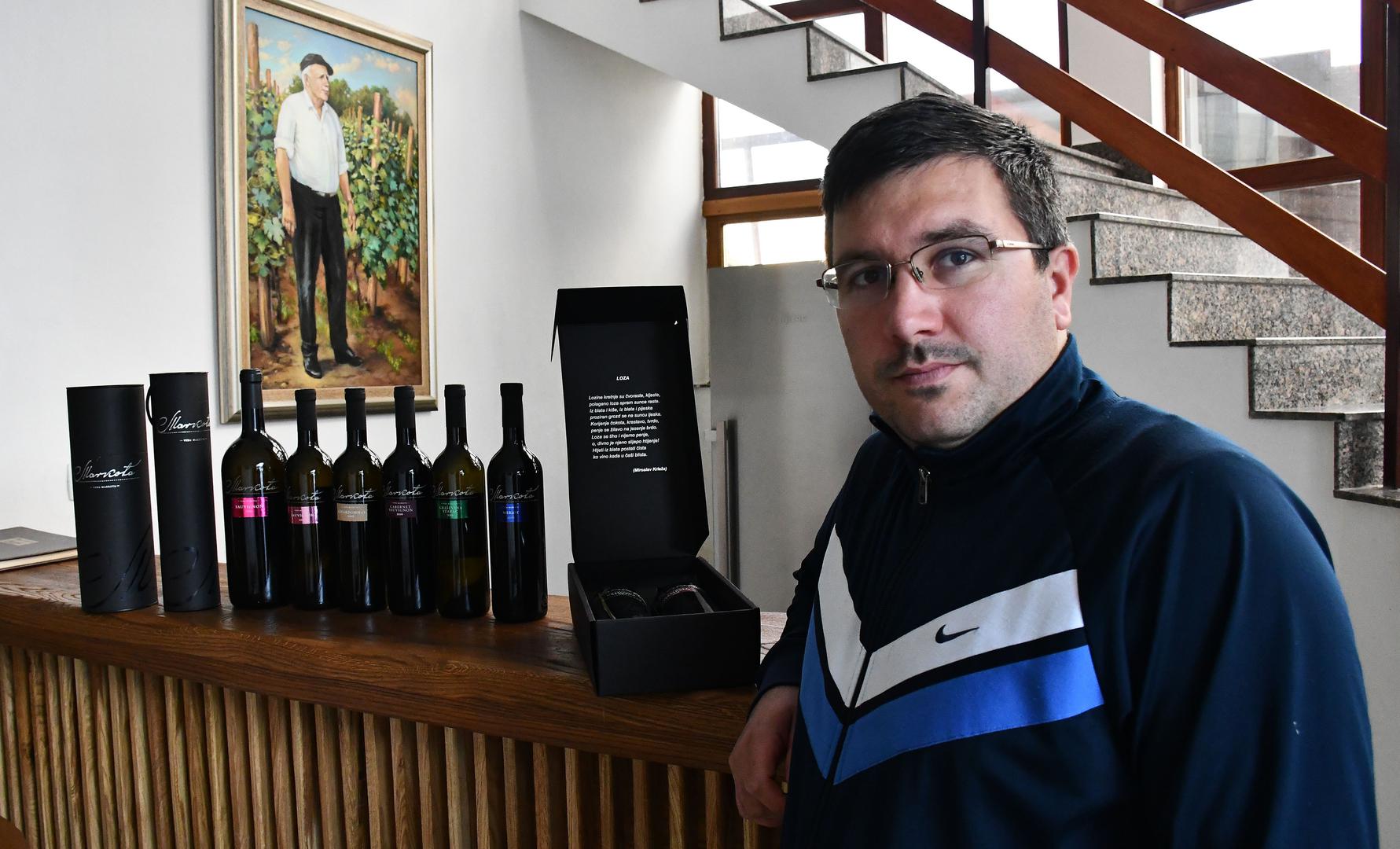 15.04.2021., Pleternica - Vinaria Markota - enolog Franjo Markota u obiteljskoj vinariji, u vinogradu na Cesti ruza i vina...
Photo: Ivica Galovic/PIXSELL