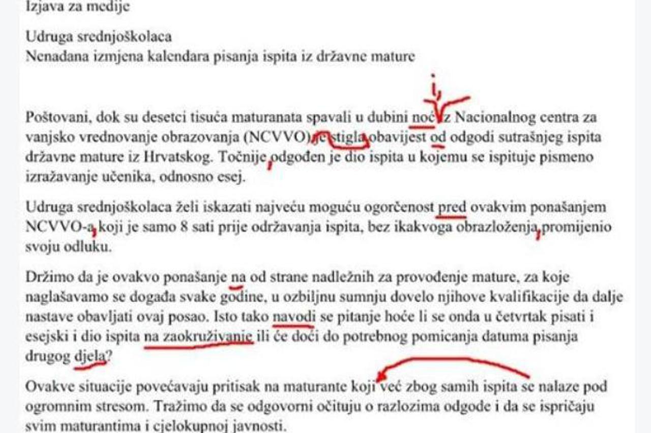 lektorirani tekst članova udruge srednjoškolaca hrvatske