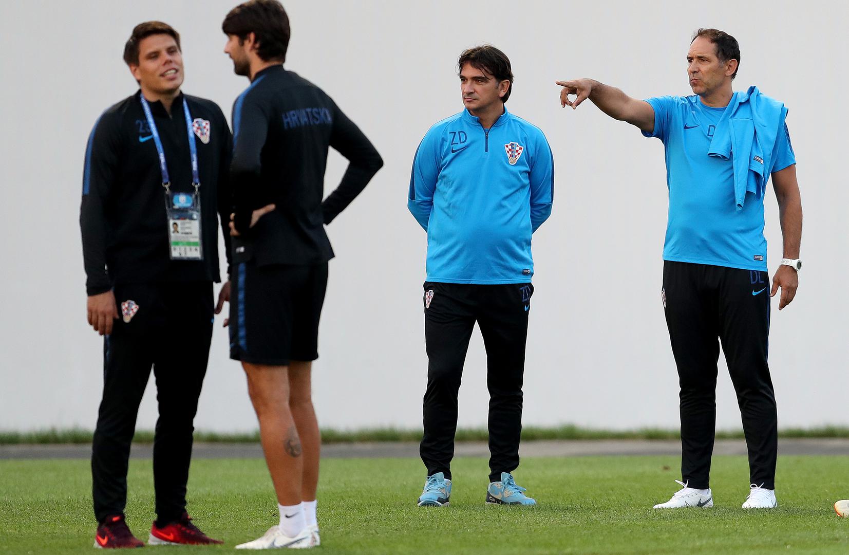 Ovoga puta nevrijeme je kratko trajalo i hrvatska reprezentacija je mogla normalno odraditi trening. 