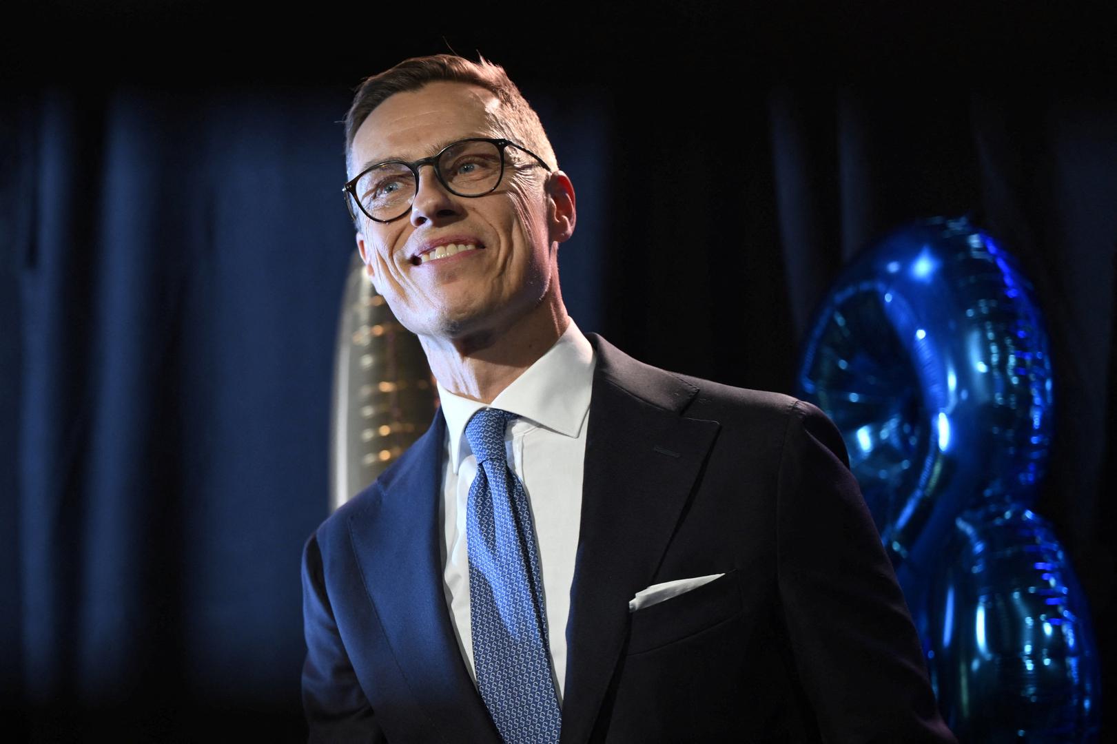 National Coalition Party (NCP) Presidential candidate Alexander Stubb attends his election reception in Helsinki, Finland, February 11, 2024. Lehtikuva/Emmi Korhonen via REUTERS      ??ATTENTION EDITORS - THIS IMAGE WAS PROVIDED BY A THIRD PARTY. NO THIRD PARTY SALES. NOT FOR USE BY REUTERS THIRD PARTY DISTRIBUTORS. FINLAND OUT. NO COMMERCIAL OR EDITORIAL SALES IN FINLAND. Photo: LEHTIKUVA/REUTERS