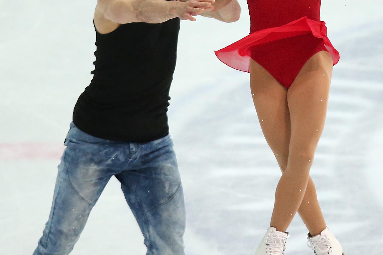 04.12.2014., Ledena dvorana Doma sportova, Zagreb - 47. Zlatna pirueta Zagreba 2014.  Parovi, kratki program, Olga Bestandigova - Ilhan Mansiz, Turska. Photo: Igor Kralj/PIXSELL