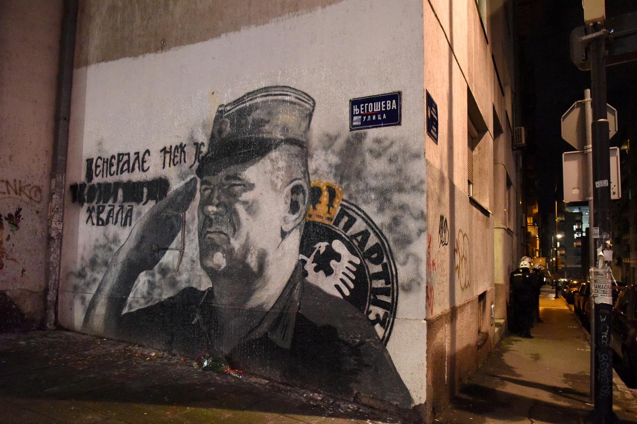FILE PHOTO: A mural of former Bosnian Serb military chief Ratko Mladic