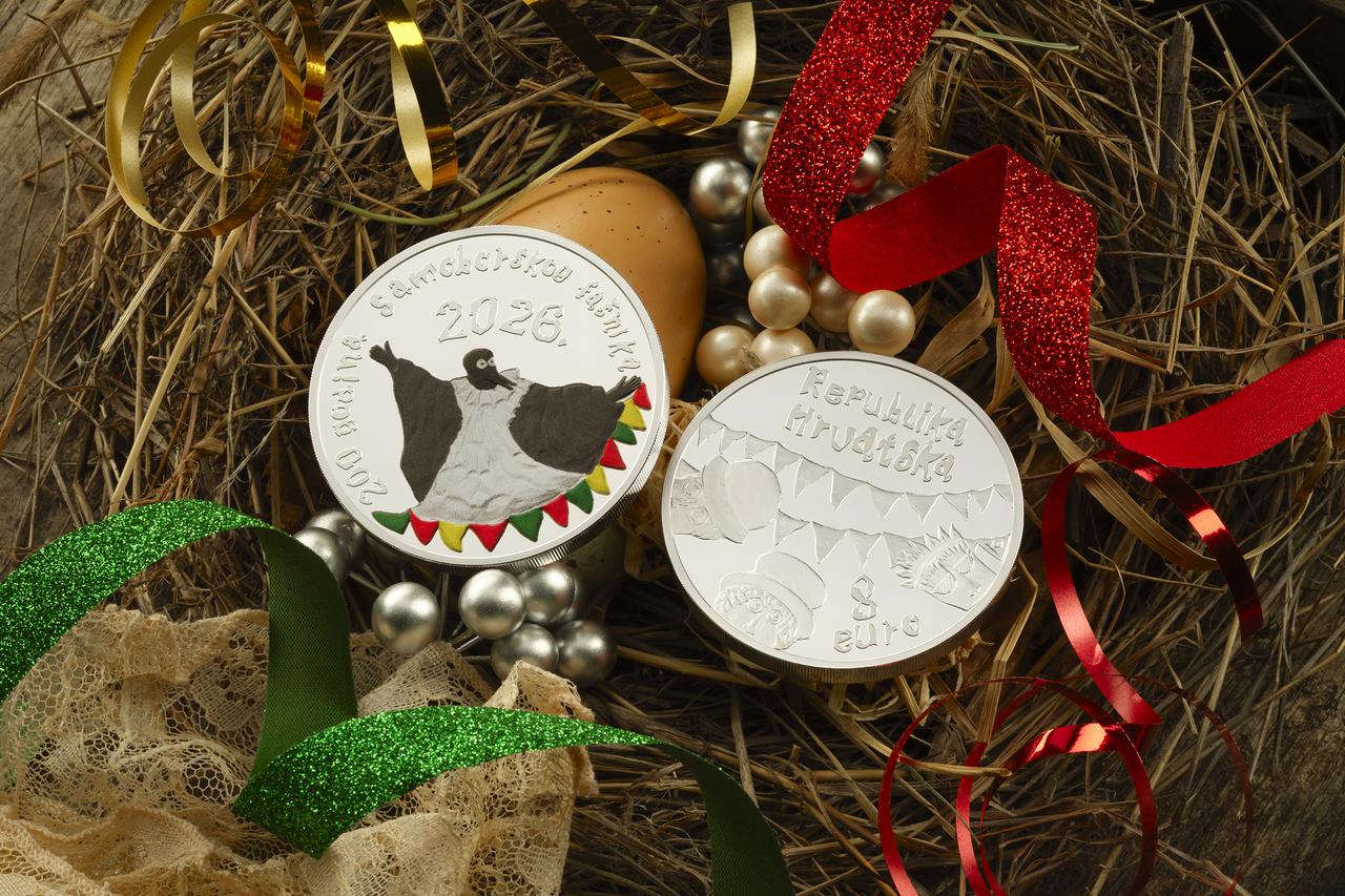 Srebrnjak „200. obljetnica Samoborskog fašnika“ 5 unca obojani