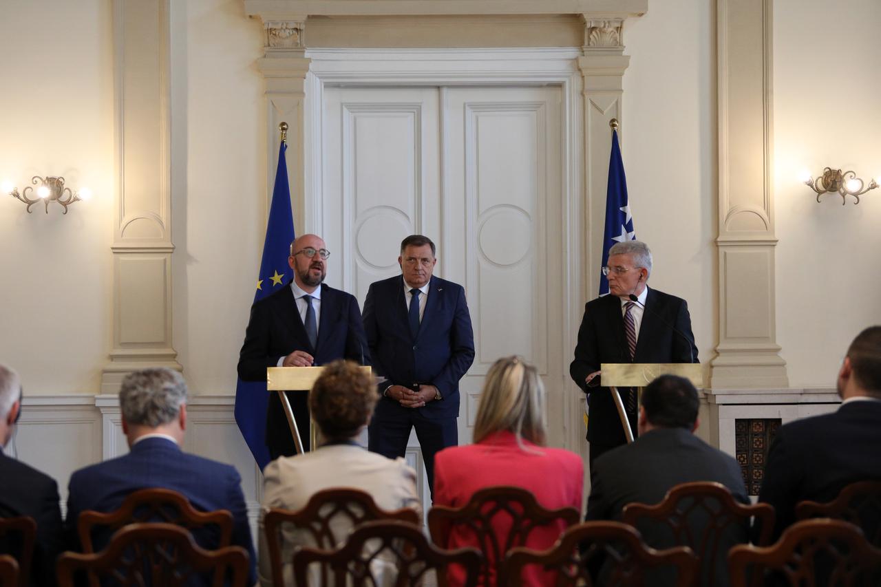 Sarajevo: Konferencija za medije Charlesa Michela nakon sastanka s članovima Predsjedništva BiH