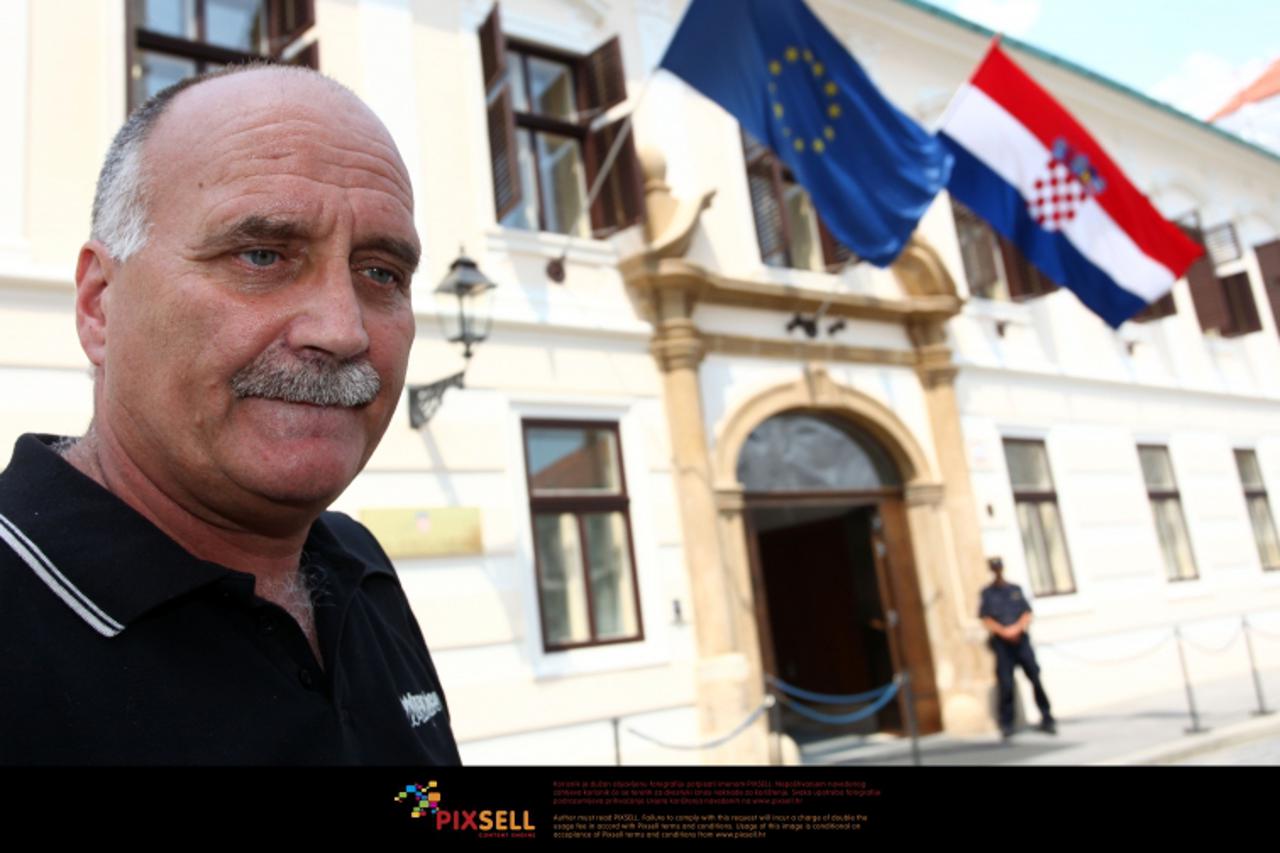 '02.07.2010.Zagreb, Hrvatska - Koordinator sindikalnih sredisnjica, predsjednik Hrvatske udruge sindikata Ozren Matijasevic dosao je Vladu sudjelovati na sastanku Koordinacije Gospodarsko-socijalnog v