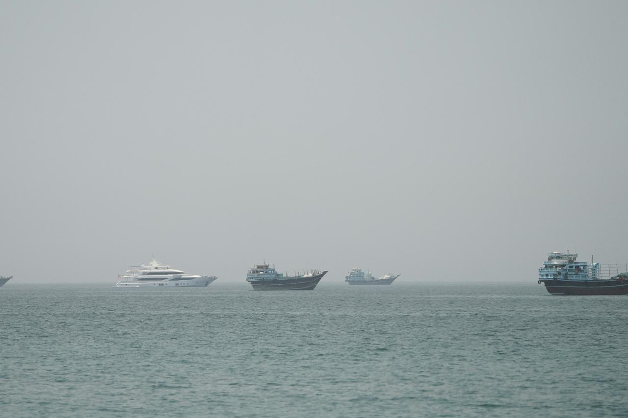 Vessels at the Strait of Hormuz, as seen from Musandam