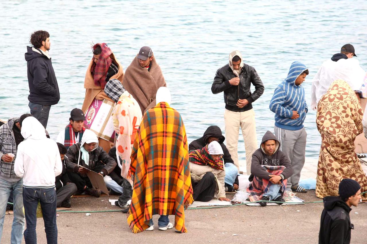 Lampedusa, the speech of Silvio Berlusconi to the Islanders about the migrants emergency.  Photo: Milestone Media/PIXSELLPhoto: IPA/PIXSELL