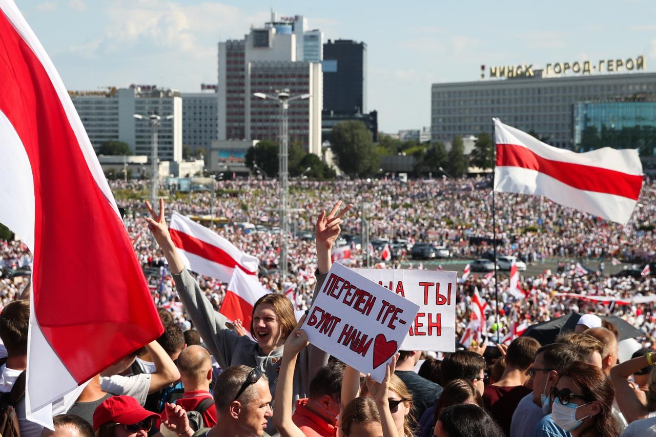 Opposition rally in Minsk, Belarus
