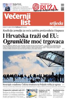Večernji list naslovnica