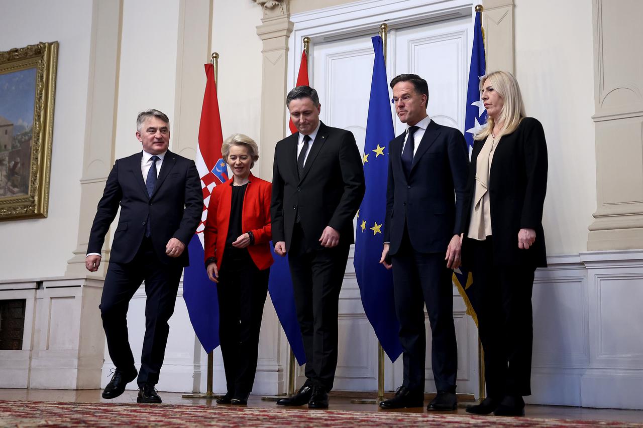 Sarajevo: Članovi Predsjedništva BiH primili predsjednicu Europske komisije Ursulu von der Leyen i premijera Kraljevine Nizozemske Marka Ruttea