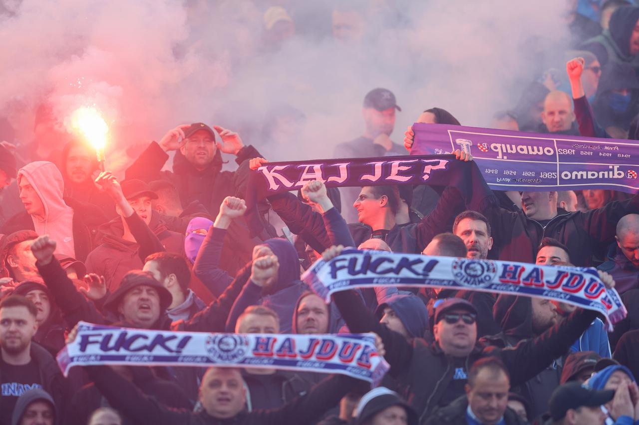 Zagreb: Utakmica Dinama i Hajduka u 24. kolu Prve HNL