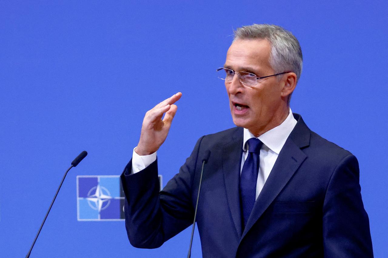 FILE PHOTO: NATO Secretary General Stoltenberg holds news conference in Brussels