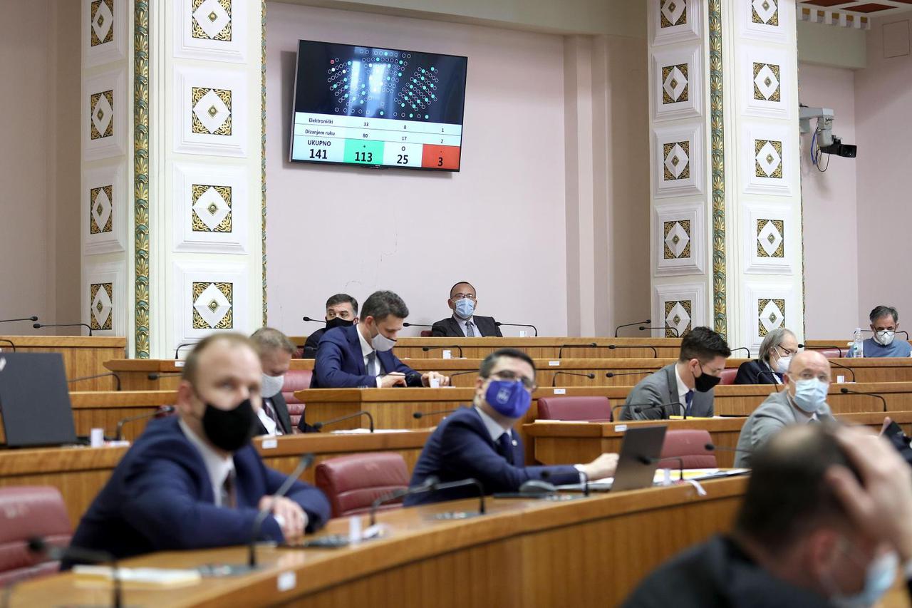 Zagreb: Sabor glasovao o raspravljenim točkama dnevnog reda