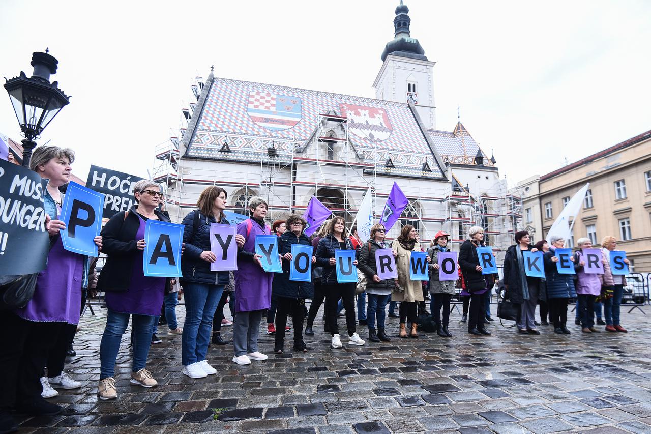 Zagreb: Prosvjeduju radnice Orljave