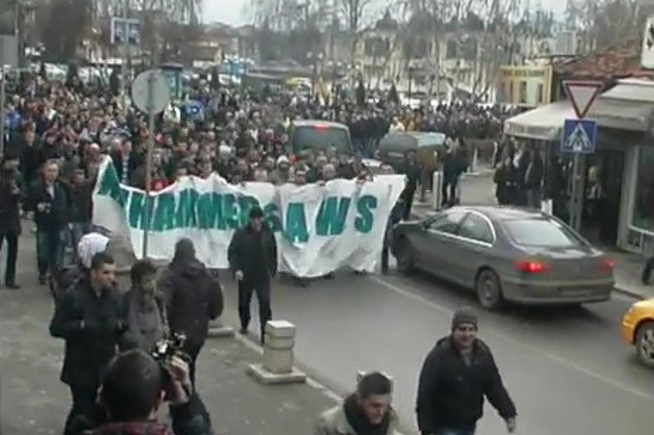 Novi Pazar,prosvjed,prorok Muhamed