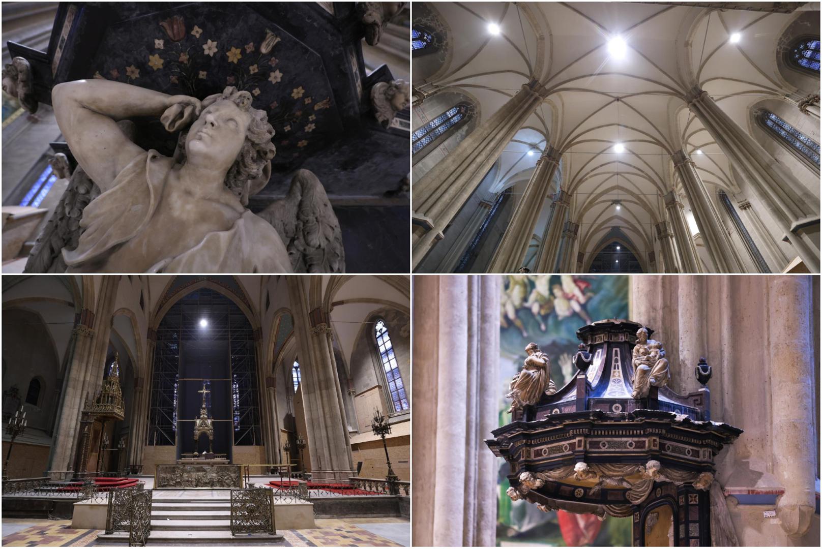 Mediji su u petak ujutro, uz premijera Andreja Plenkovića i zagrebačkog nadbiskupa mons. Dražena Kutlešu, obišli unutarnji dio zagrebačke katedrale.