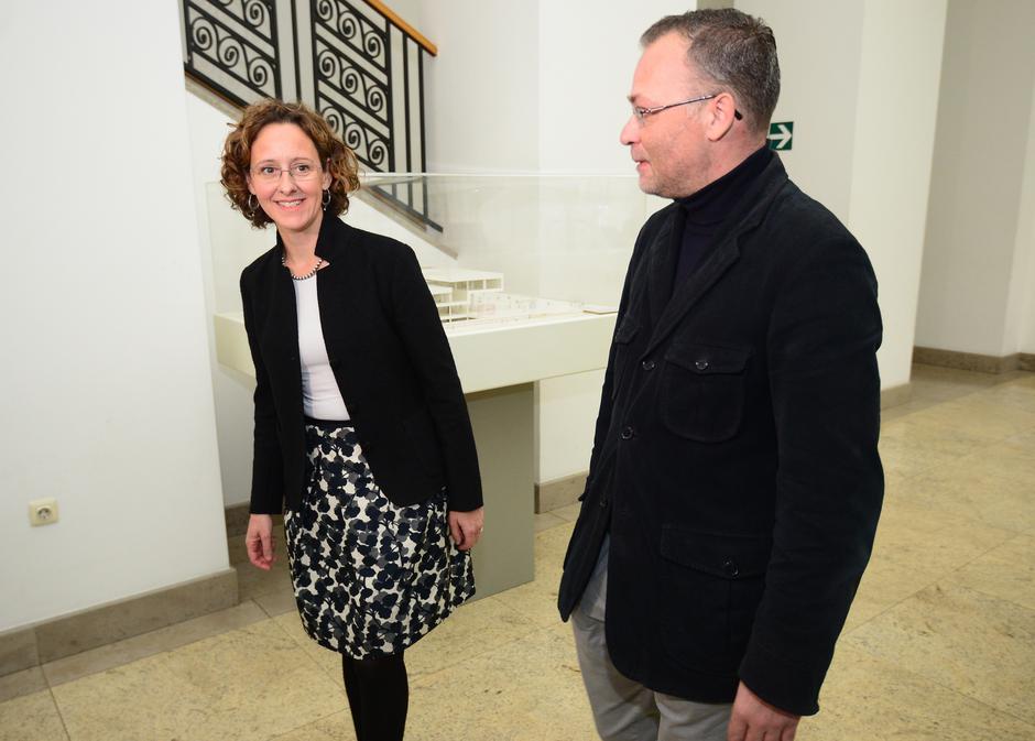 20.10.2016., Zagreb -  Primopredaja duznosti u Ministarstvu kulture u Runjaninovoj ulici. Ministar Zlatko Hasanbegovic predao je ministarstvo novoj ministrici Nini Obuljen Korzinek. Photo: Marko Prpic/PIXSELL