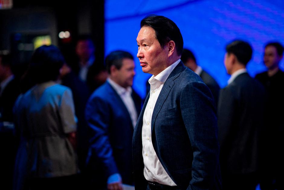 FILE PHOTO: SK Hynix at the Nasdaq market in New York