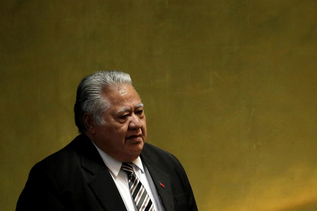 FILE PHOTO: Prime Minister Tuilaepa Sailele Malielegaoi of Samoa arrives to address the 71st United Nations General Assembly in New York