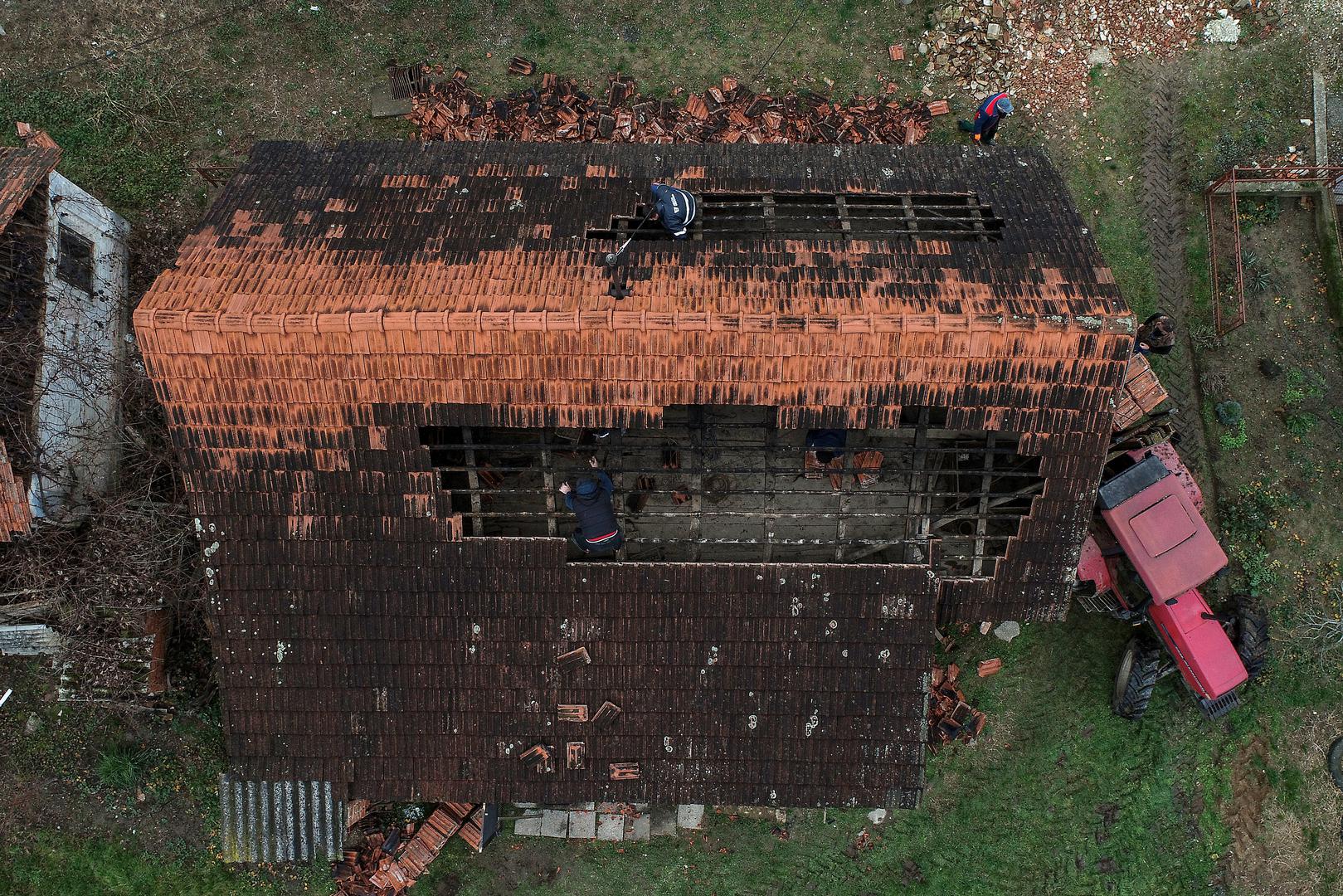 28.12.2020. Brest Pokupski - Pogled iz zraka na kuce koje su tesko stradale u potresu koji je jutros pogodio Sisak i Petrinju 

Photo: Igor Kralj/PIXSELL